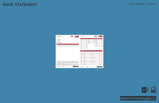 Kontoauszug der IDFC First Bank Limited (Indien), Word-Dokument, 2 Seiten, Beispielvorschau